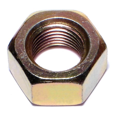 Midwest Fastener Hex Nut, 9/16"-18, Steel, Grade 8, Zinc Yellow, 10 PK 03735